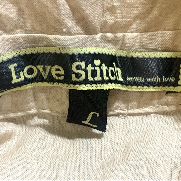 LoveStitch Shirt Button Up Embroidered Long Sleeve Wrinkled Effect - Picture 4 of 11